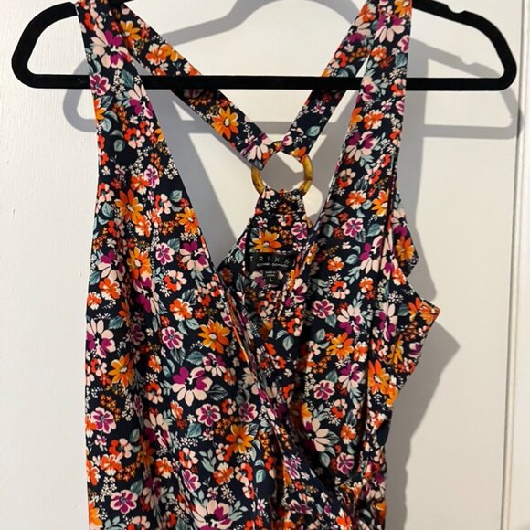 TRIXXI DRESS FLORAL PRINT V-NECK SZ Juniors/L - Picture 3 of 6